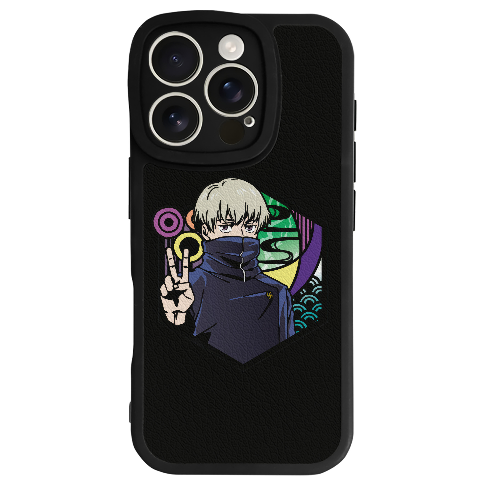 （画像用） 呪術廻戦 Jujutsu Kaisen 【iPhone 16シリーズ対応】シリコンスマホケース（レザー調） 材質：シリコン